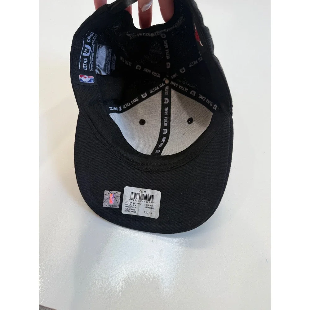 Ultra Game NBA Chicago Bulls Snapback Hat Black Tonal Logo VDYG419F OSFM